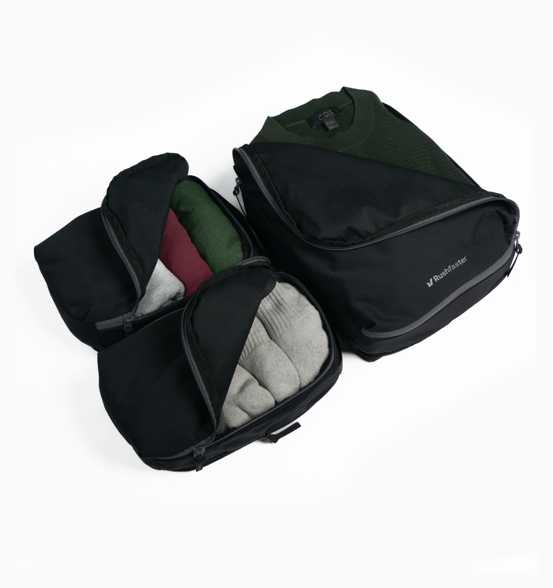 Rushfaster Travel Packing Cubes - 3 Pack