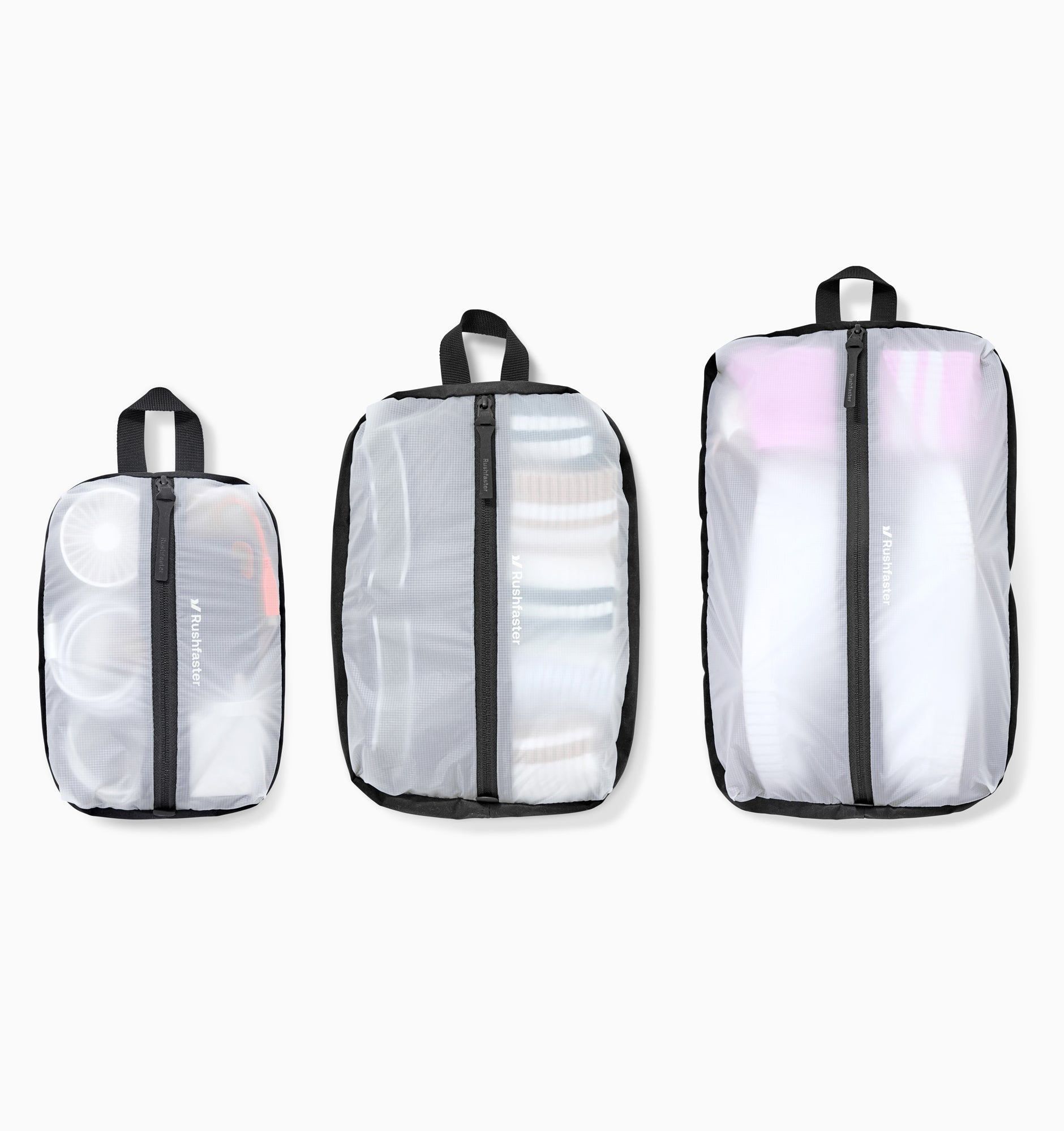 Rushfaster See-through Packing Cubes - 3 Pack